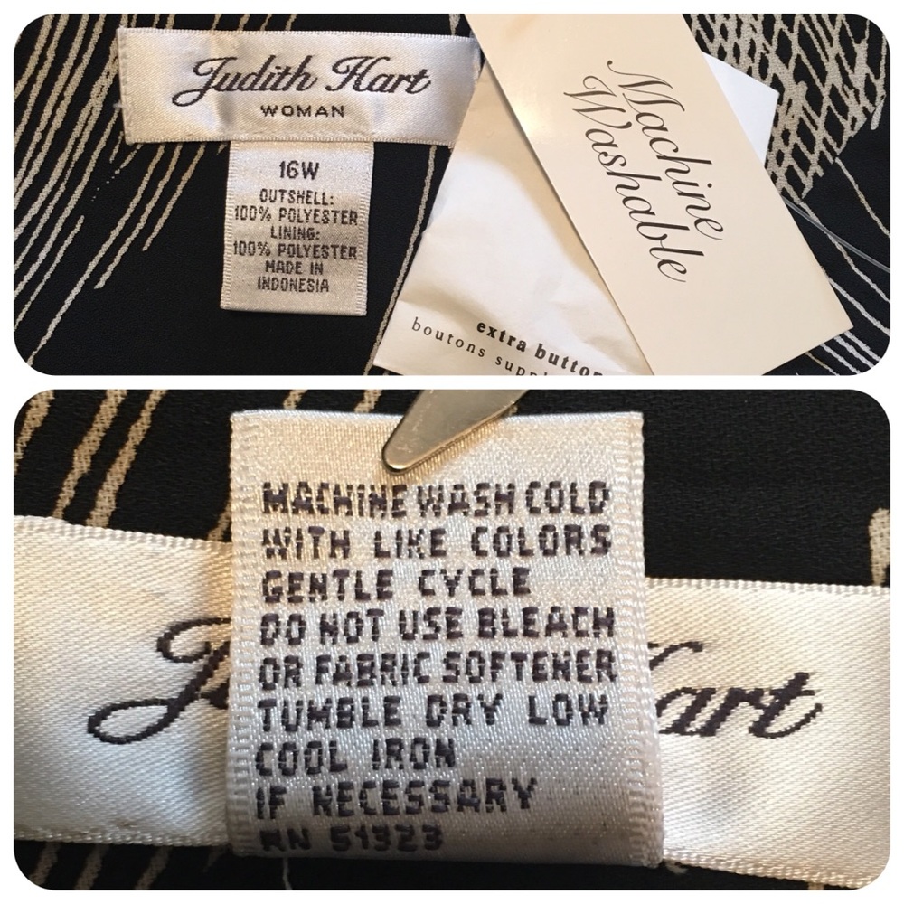 Black and Ivory Print Skirt Size 16W - Picture 4 of 7